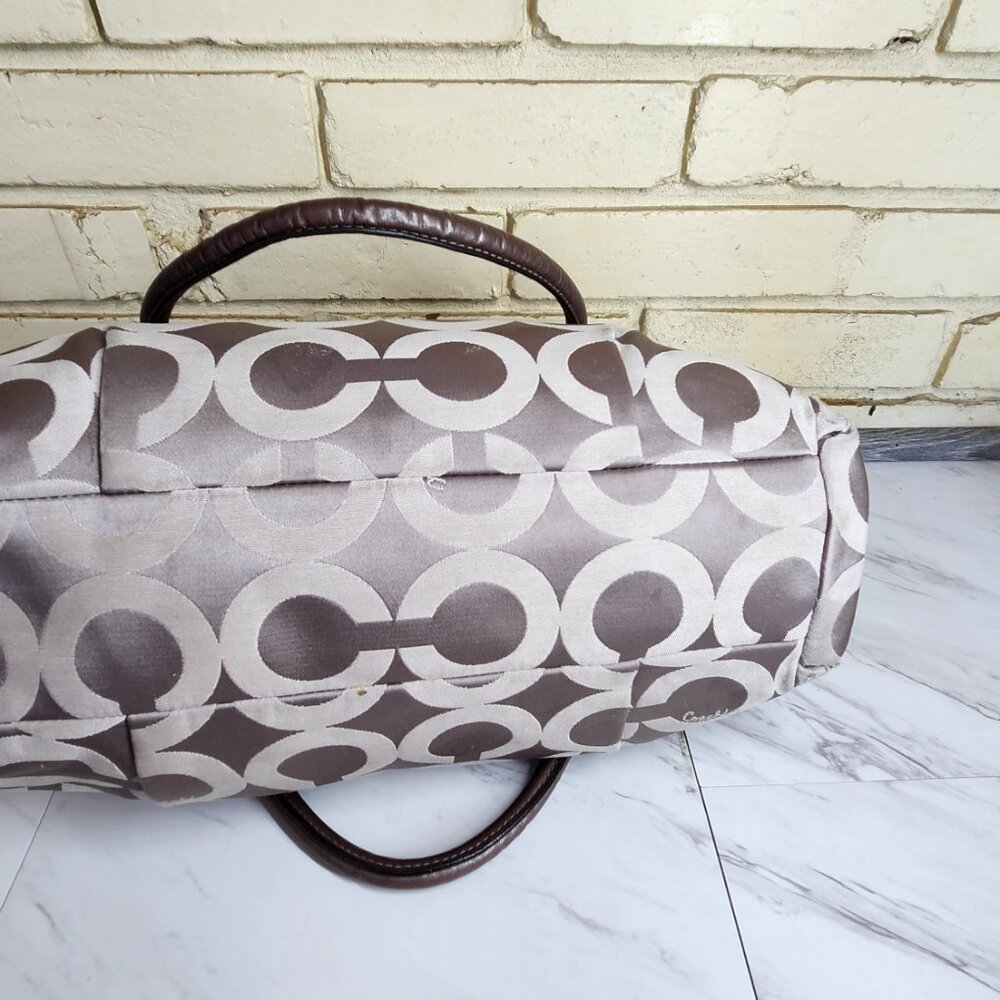 Coach Madison Bronze Signature C's Handbag Purse - Picture 7 of 16